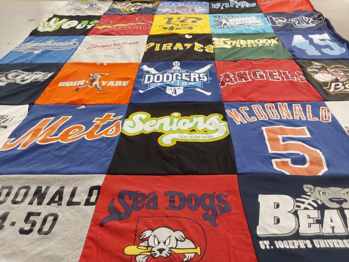 T-shirt quilt featuring new york mets, los angeles angels by Celeste from NY