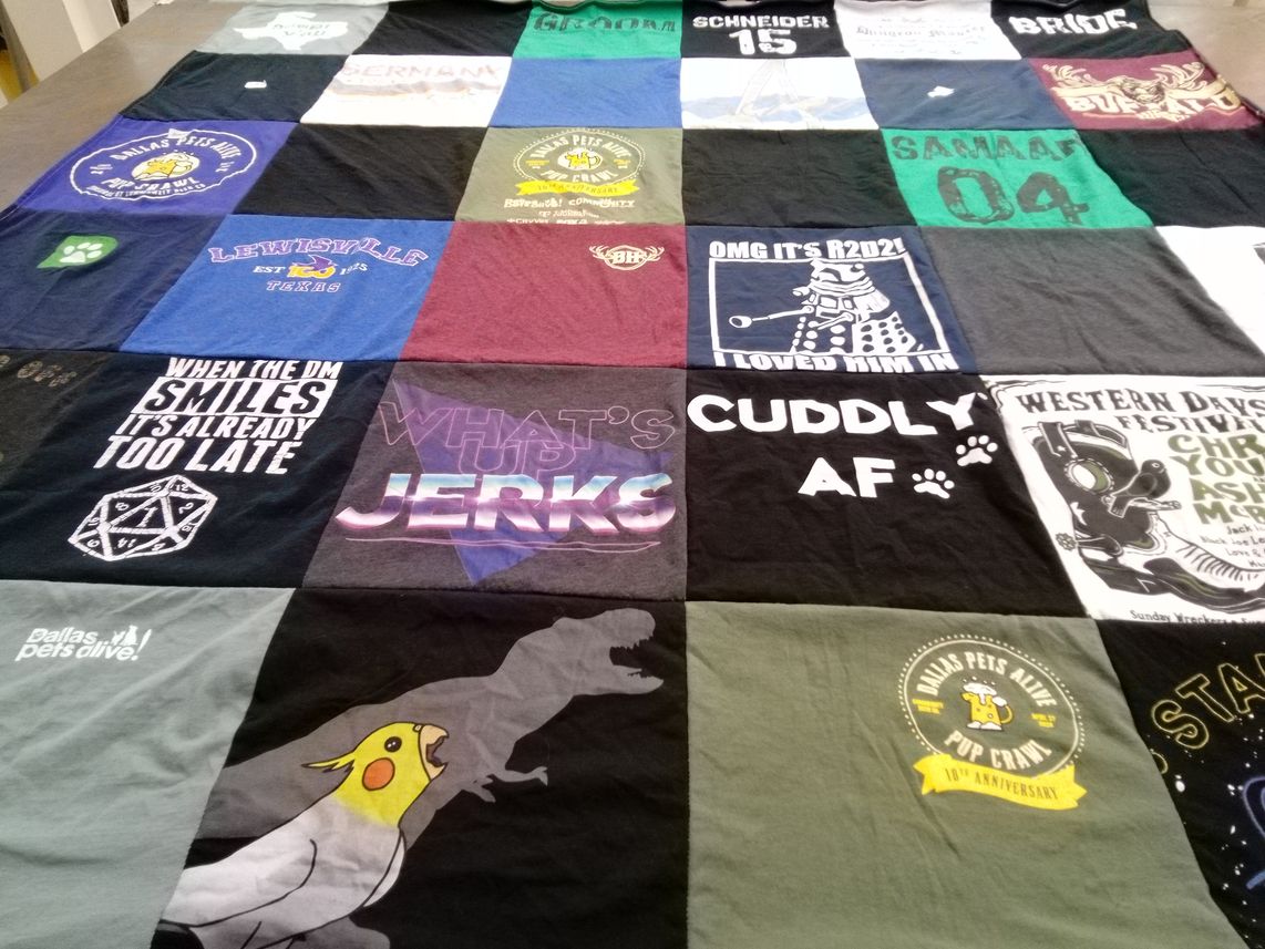 T-shirt quilt from lewisville high school by Jennifer from TX