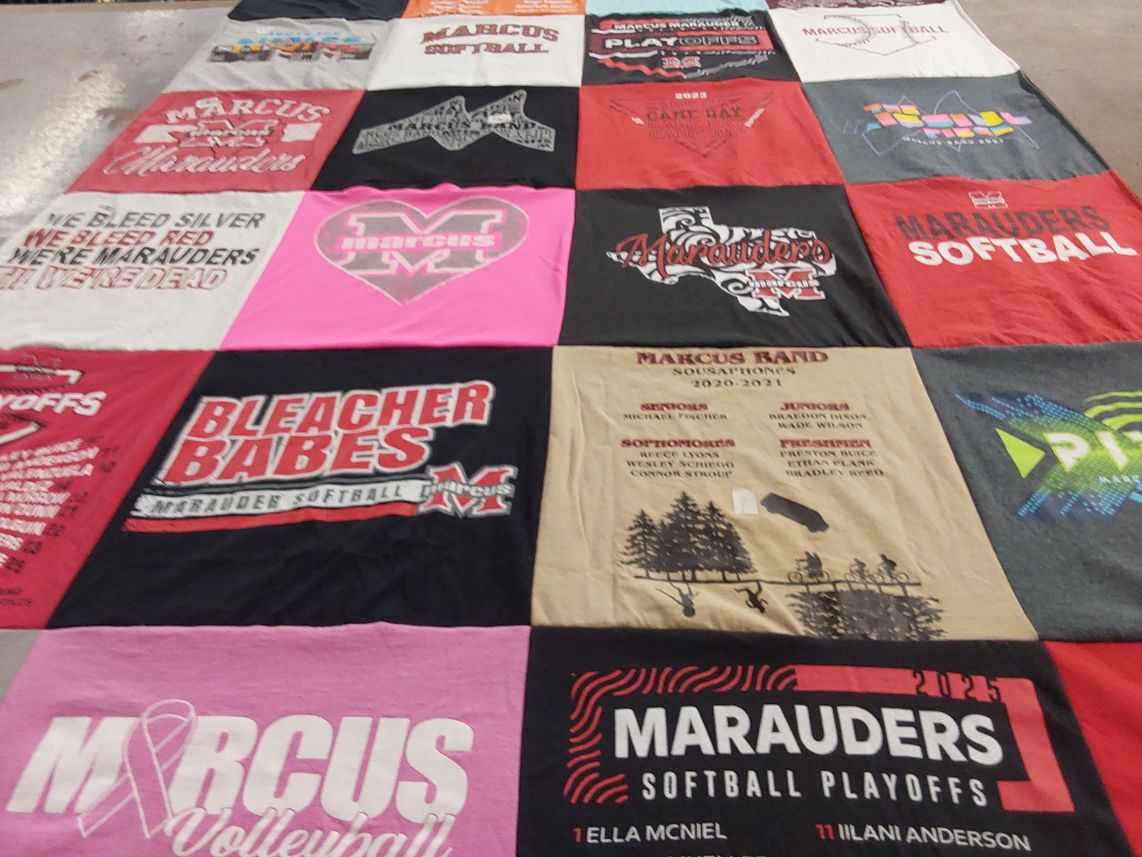 T-shirt quilt featuring marcus marauders by Christy from TX