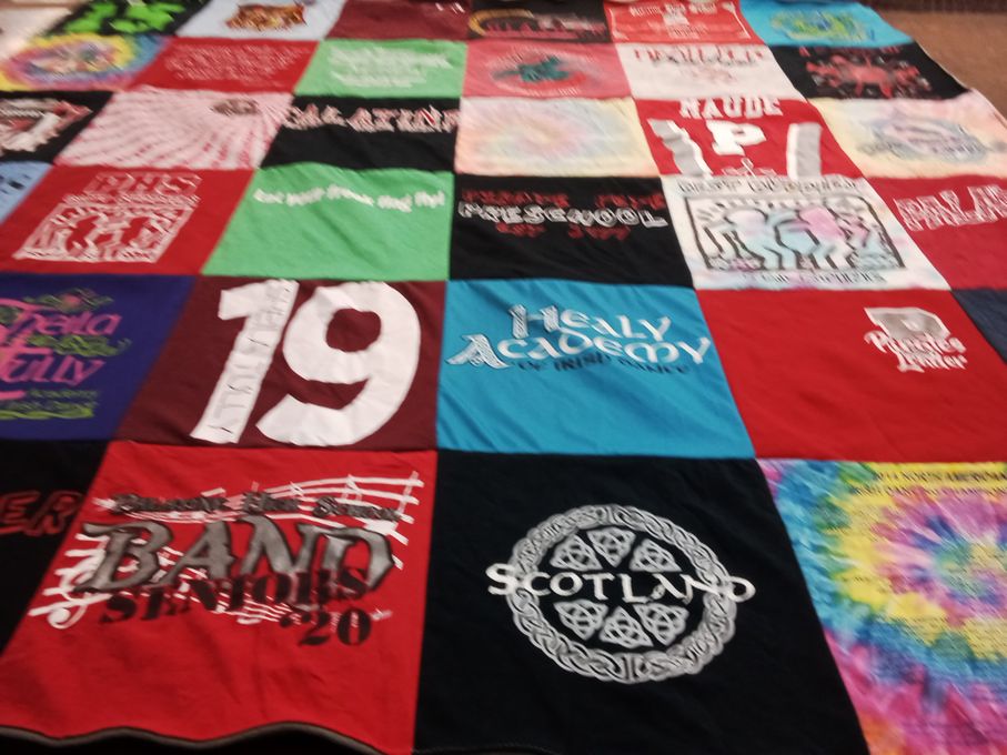 T-shirt quilt from healy academy by McKenzie from IL