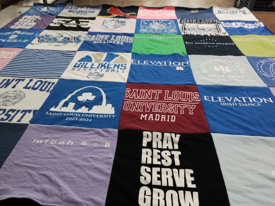 T-shirt quilt featuring billikens basketball by McKenzie from IL
