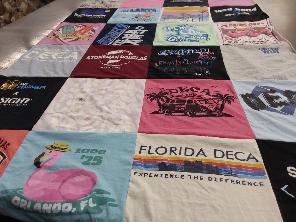 T-shirt quilt from stoneman douglas high school by Rachel from FL