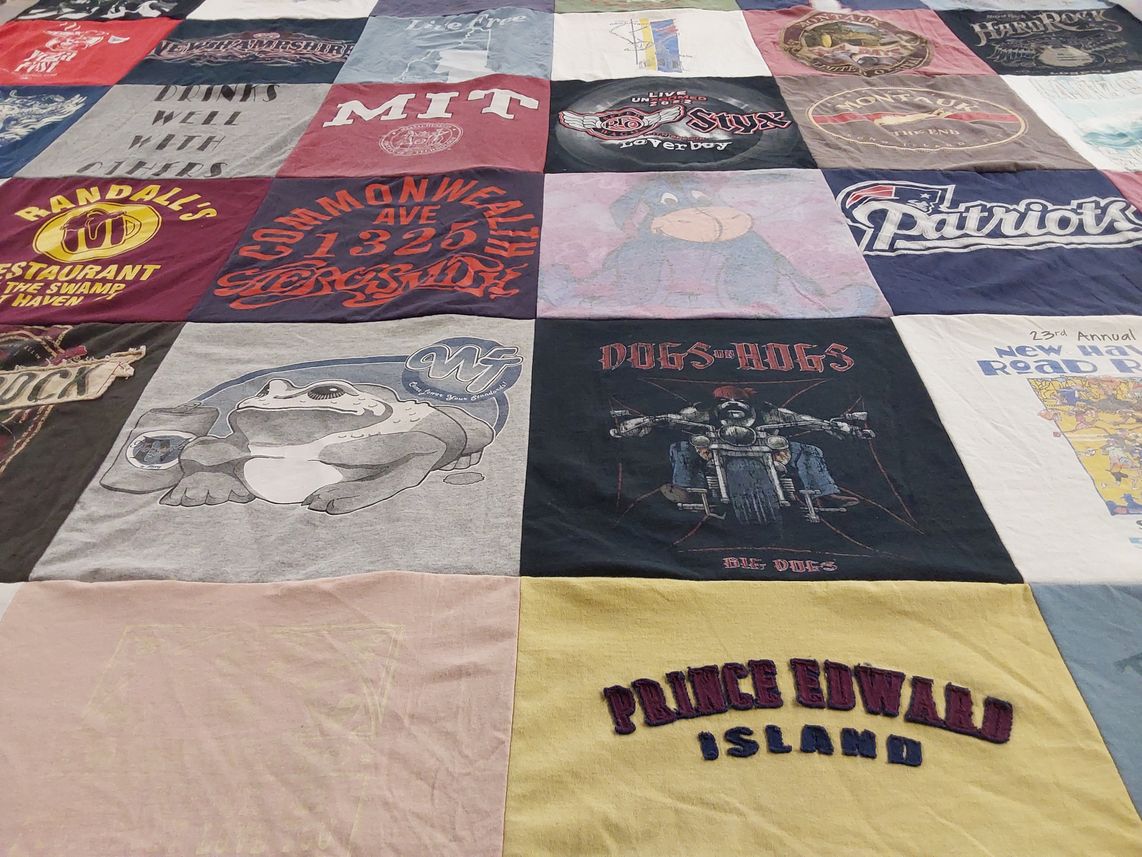 T-shirt quilt featuring new england patriots by Michele from CT