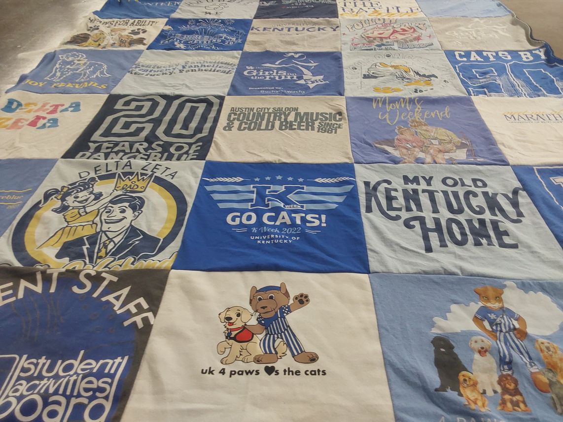 T-shirt quilt featuring university of kentucky wildcats by Rian from KY