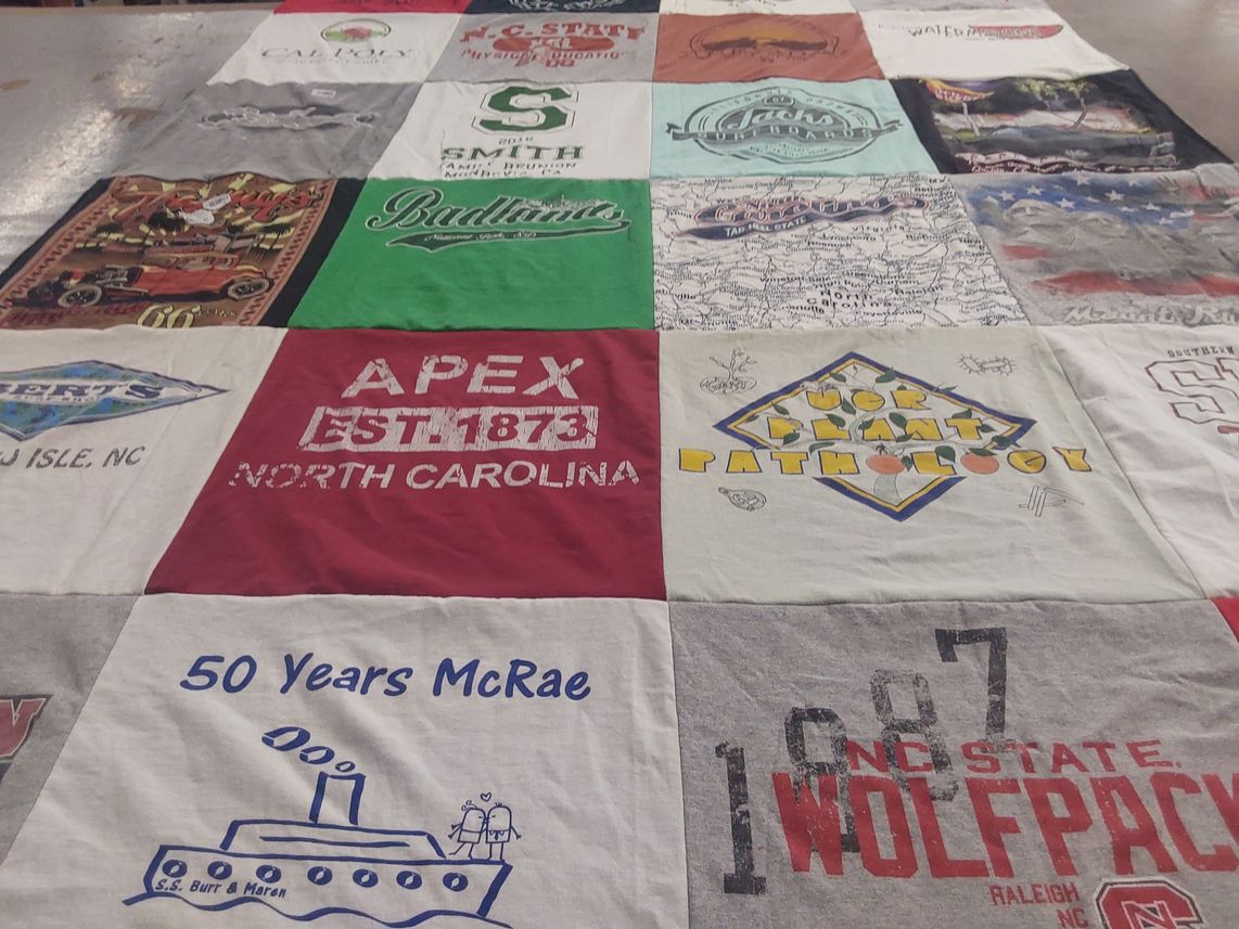 T-shirt quilt featuring north carolina state wolfpack by Kimberly from CA