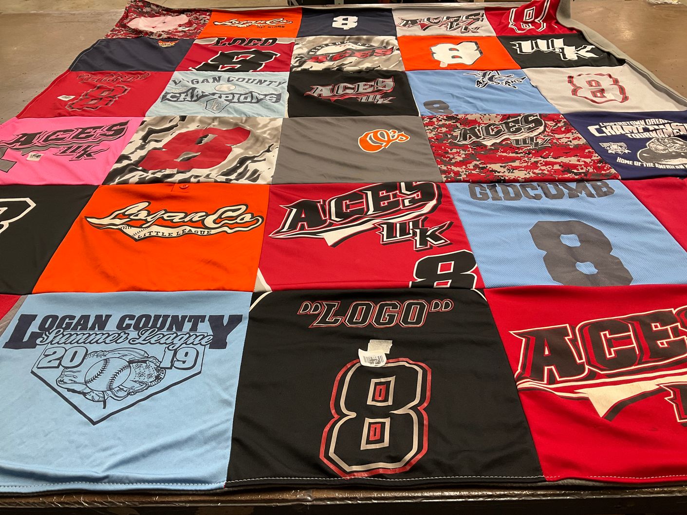 T-shirt quilt featuring aces uk by Jessica from KY