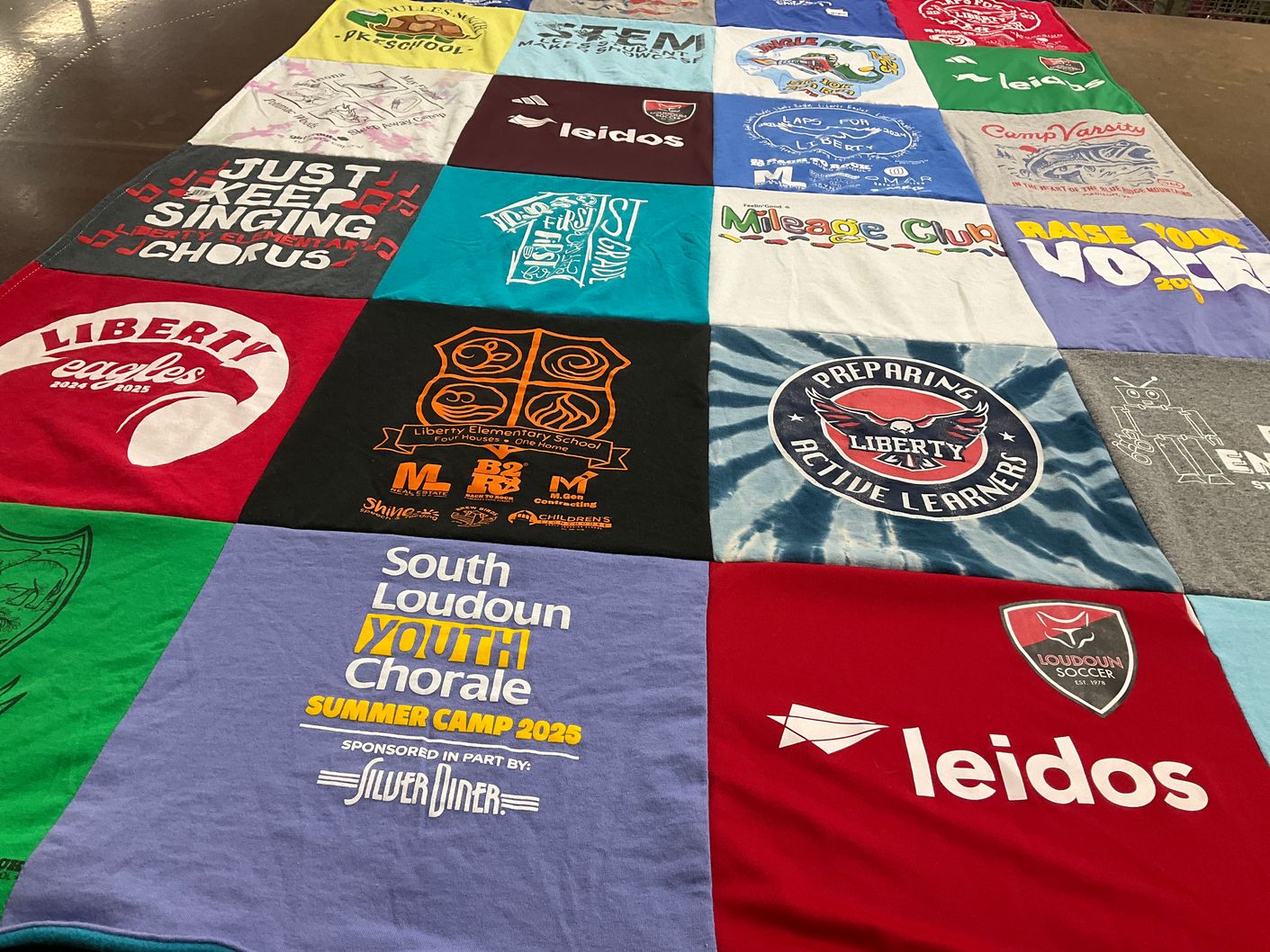 T-shirt quilt featuring loudoun soccer by Julie from VA