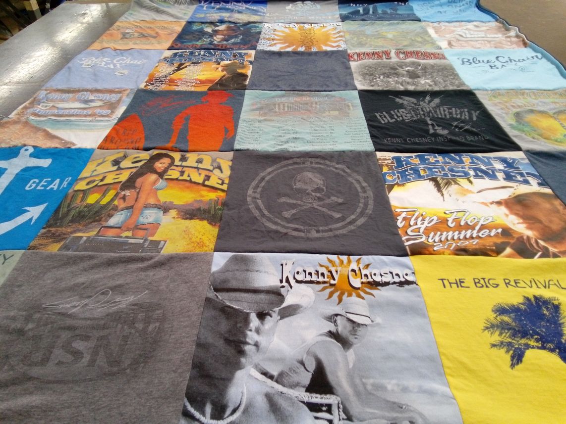 T-shirt quilt with music, country music themes by Stephanie from FL