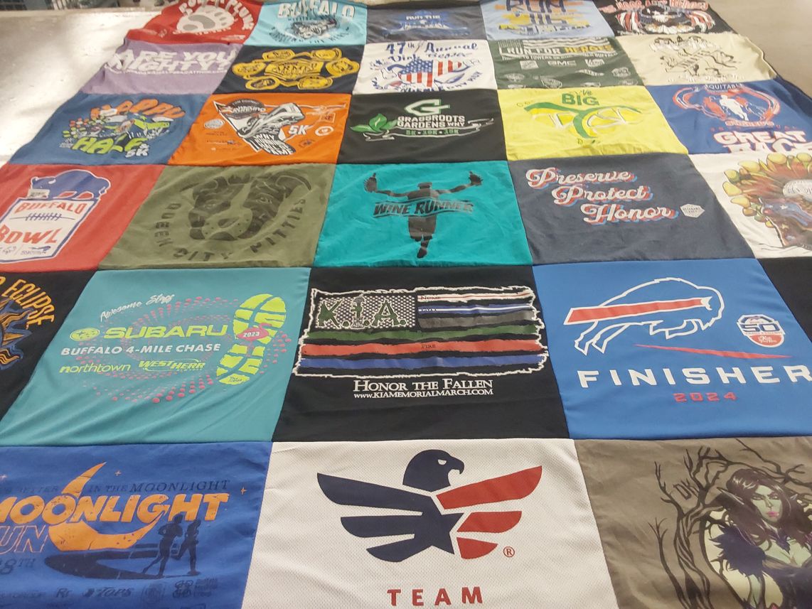 T-shirt quilt featuring buffalo bills by Erin from NY