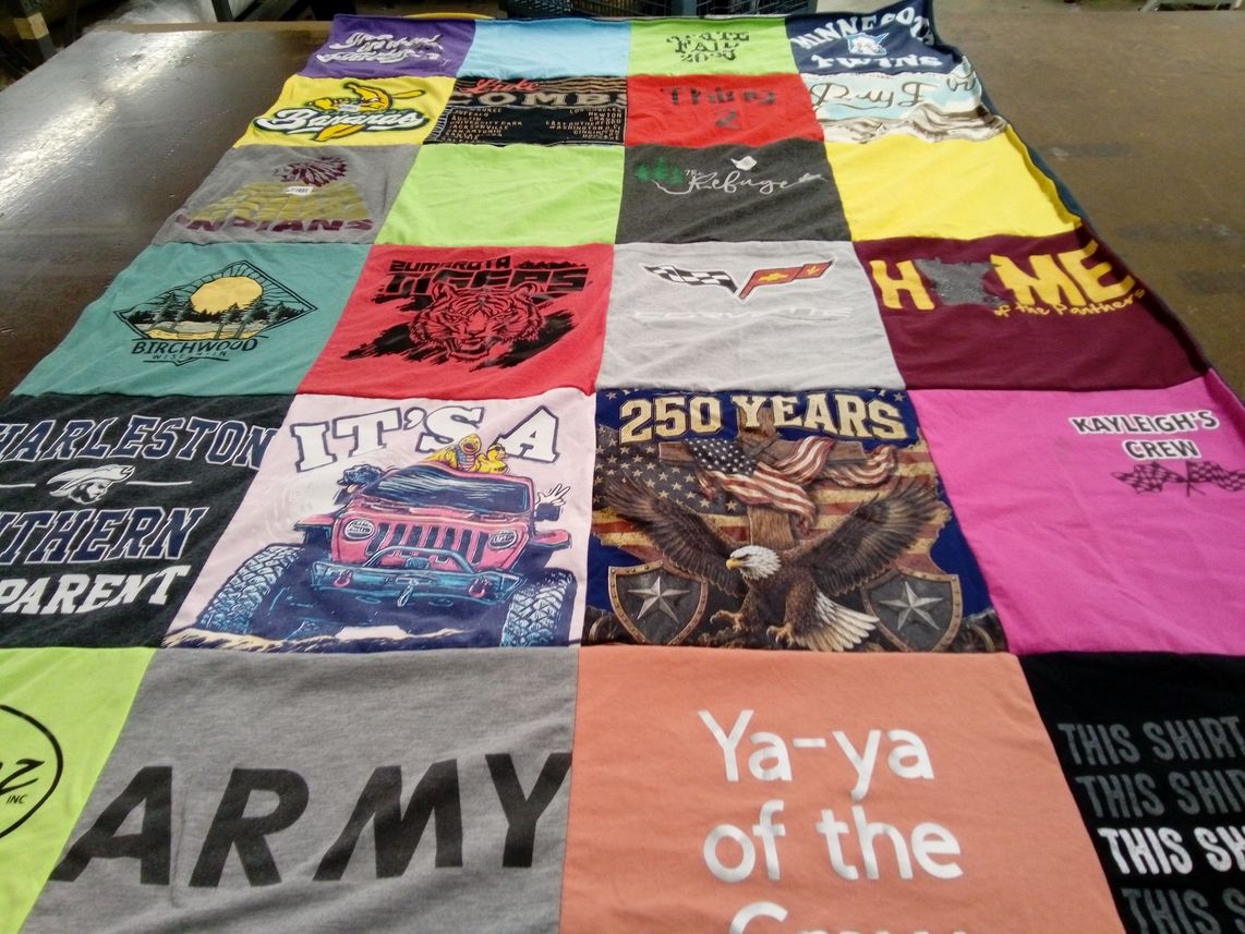 T-shirt quilt from charleston southern university by Robert from MN