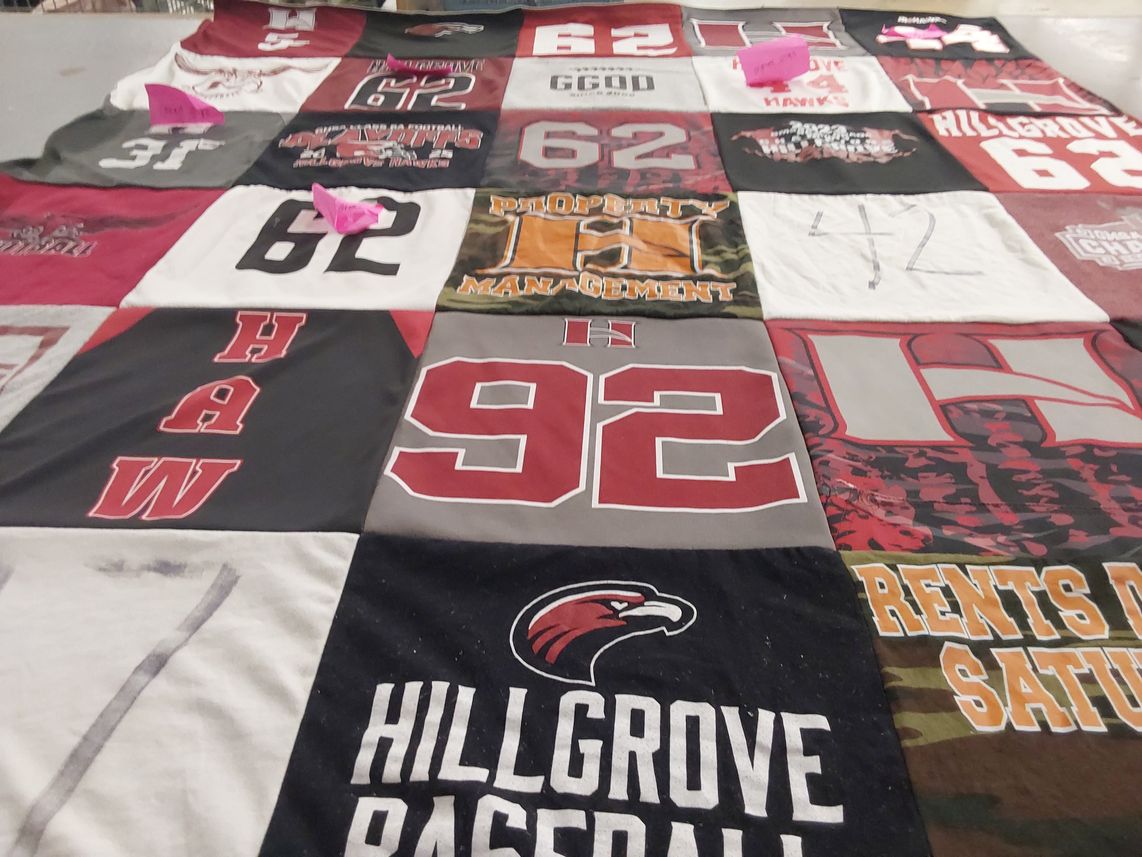 T-shirt quilt from hillgrove high school by Heather from GA