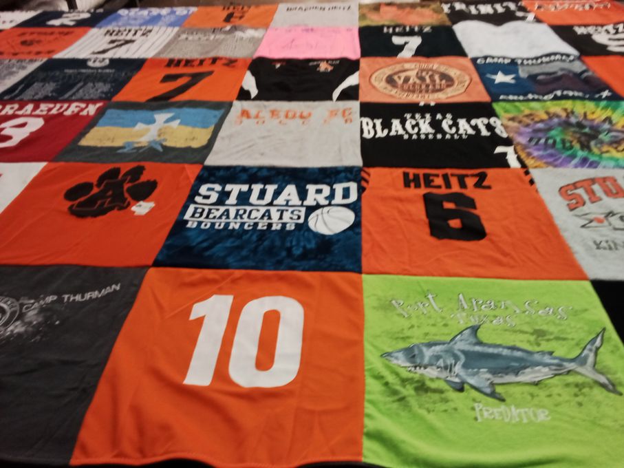 T-shirt quilt from stuard bearcats by Lisa from TX