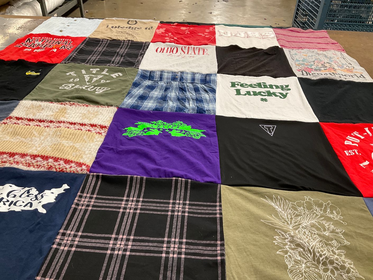 T-shirt quilt from ohio state university by Brooke from OH