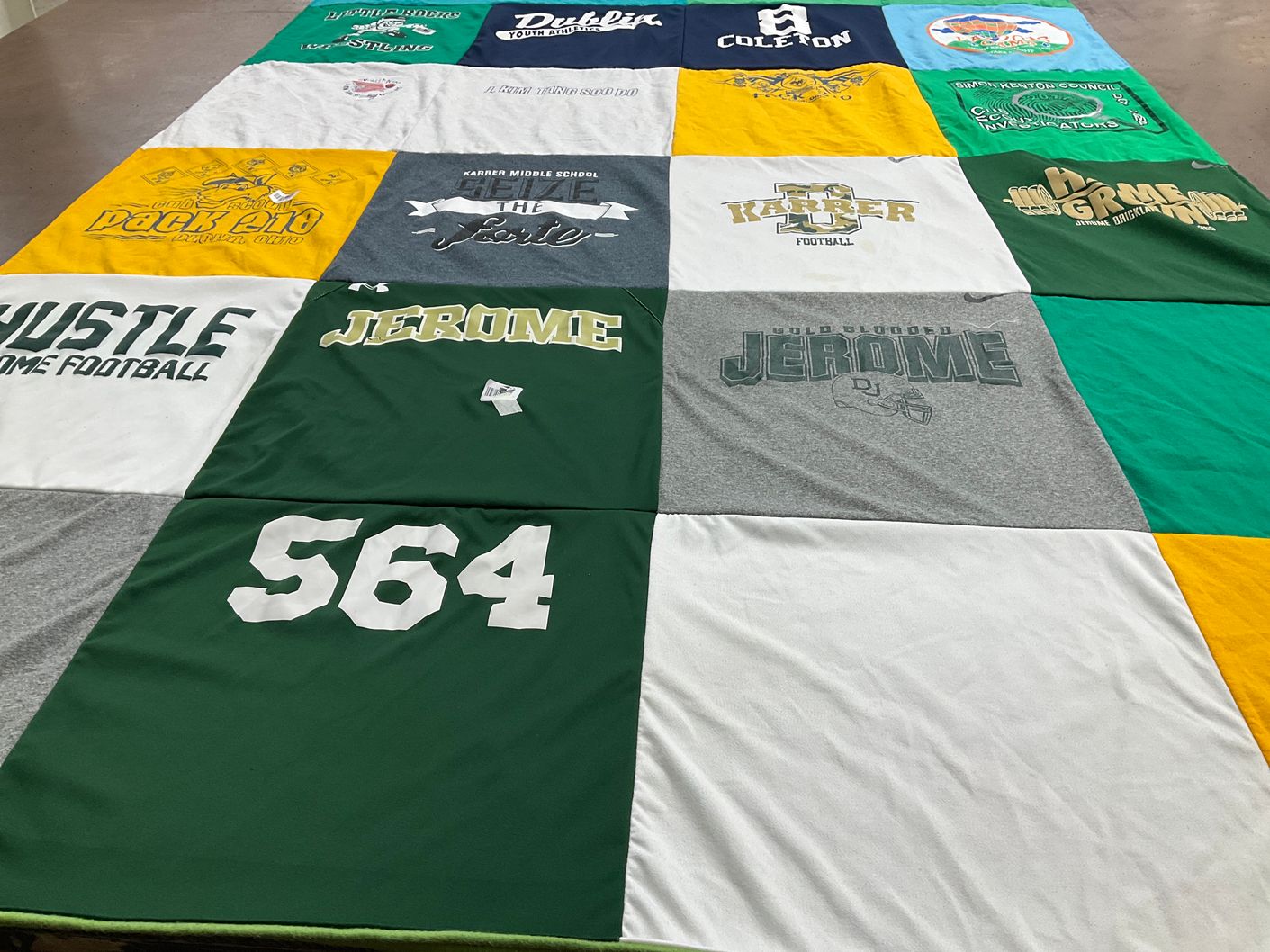 T-shirt quilt featuring jerome football by Sherry from OH