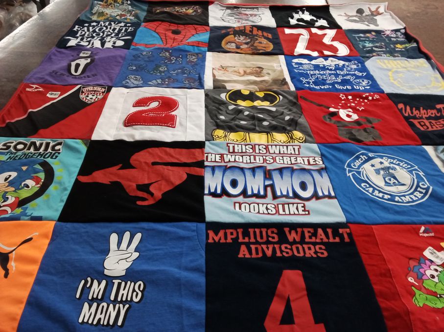 T-shirt quilt from upper darby middle school by Doreen from PA