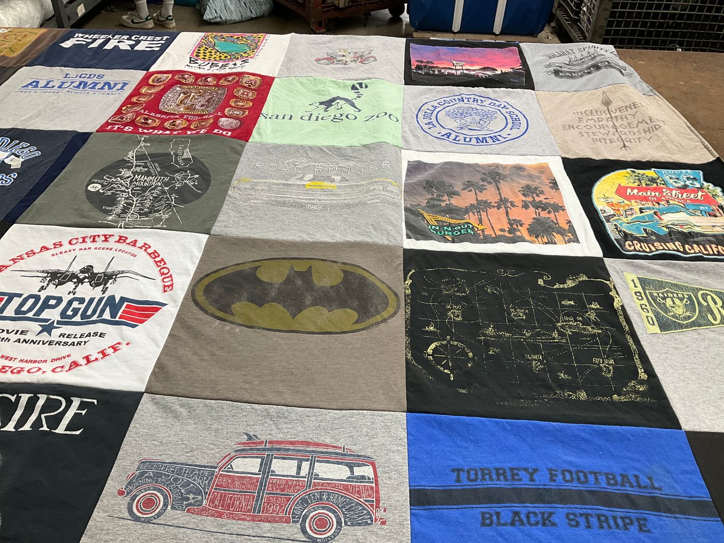 T-shirt quilt featuring torrey football by Karolynn from CA
