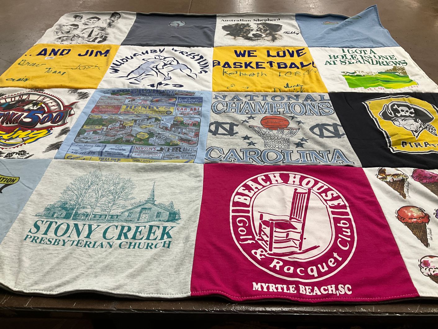 T-shirt quilt from university of north carolina by Michelle  from NC