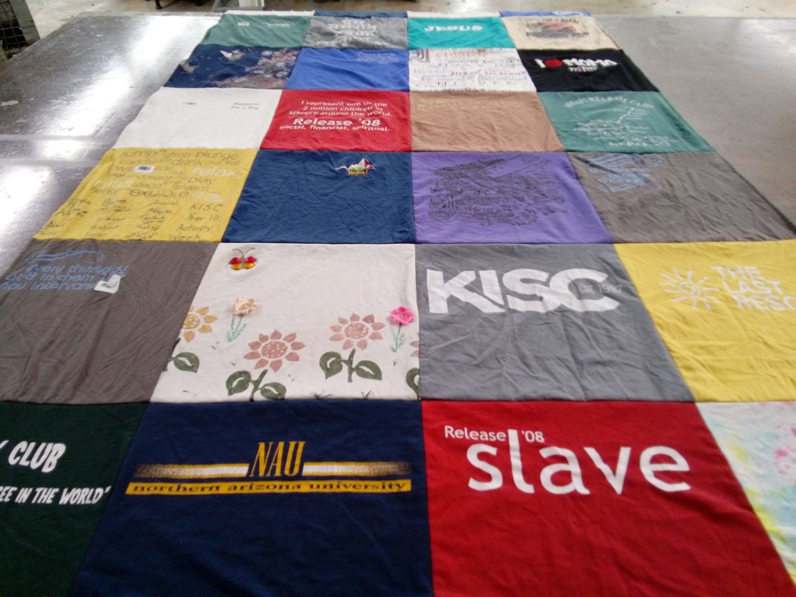 T-shirt quilt from northern arizona university by Amy from AZ