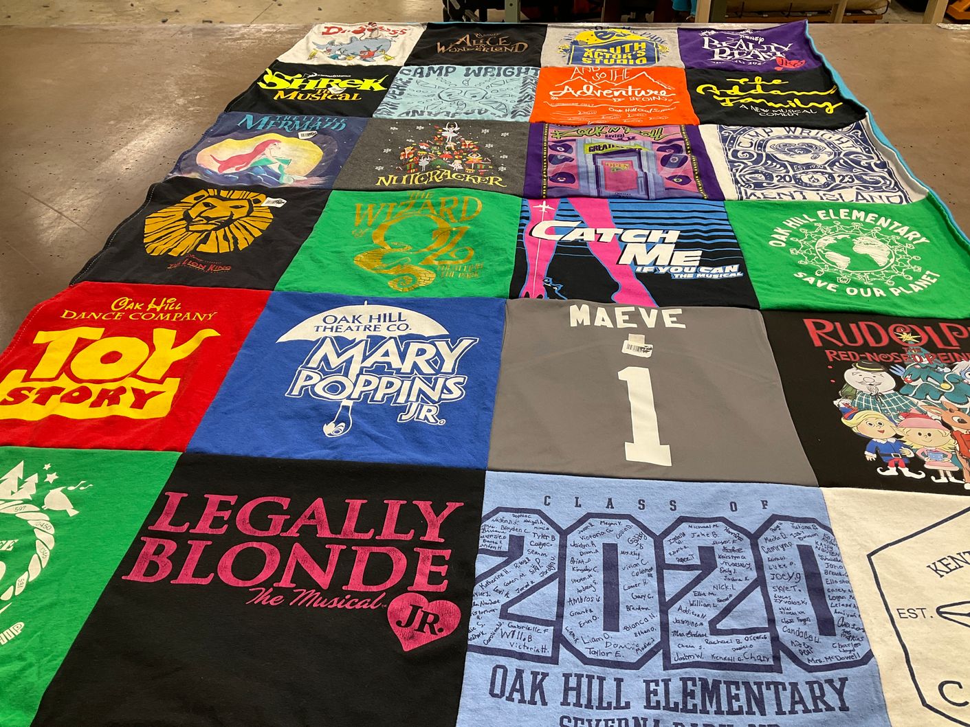 T-shirt quilt from oak hill elementary by Lori from MD