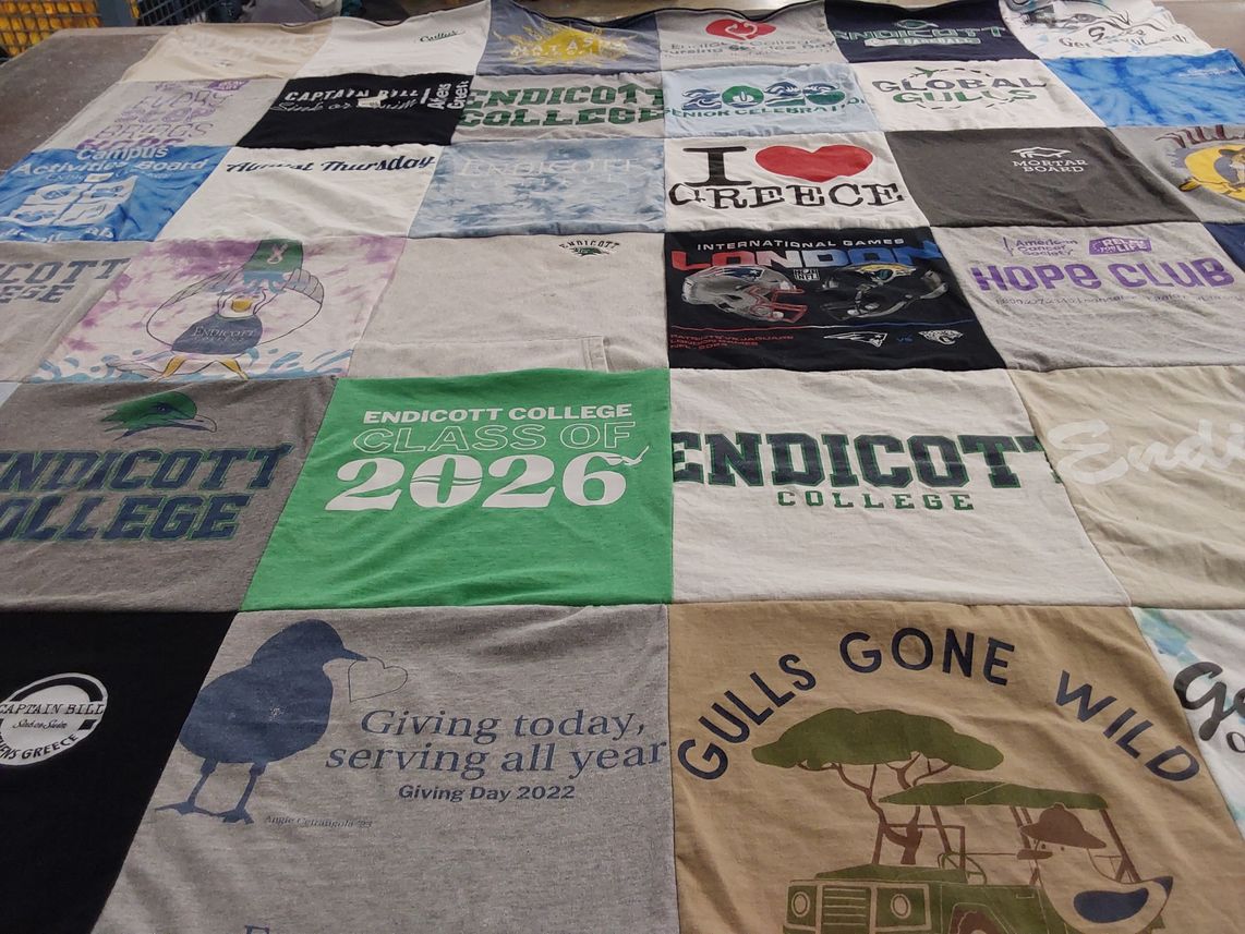 T-shirt quilt from endicott college by Alexia from MA