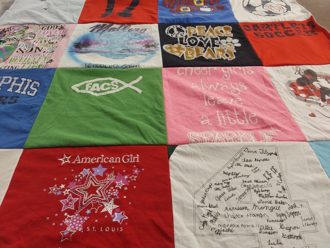 T-shirt quilt from fellowship academy of christian studies by Trisha from TN