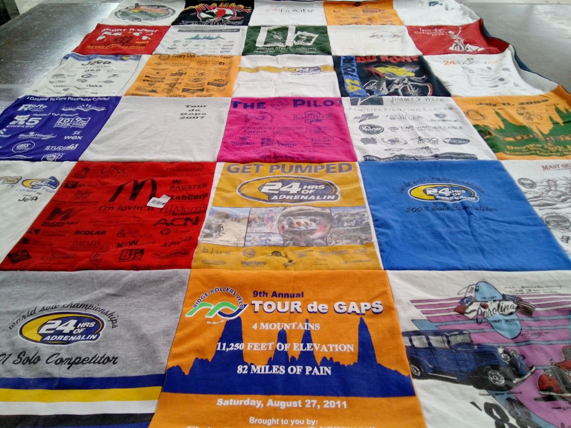 T-shirt quilt from university of north carolina by Gregory from NC