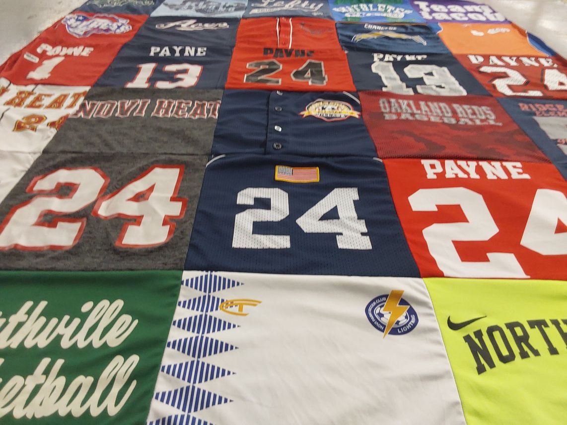 T-shirt quilt from northville high school by Patricia from MI