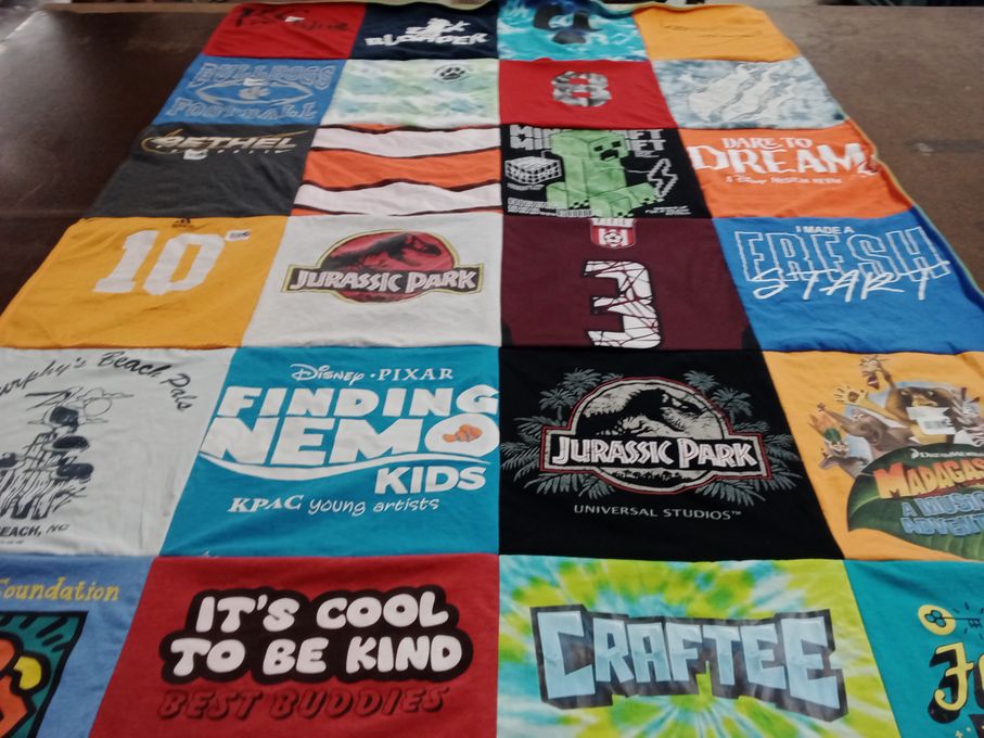 T-shirt quilt featuring bulldogs football by Samantha from TN