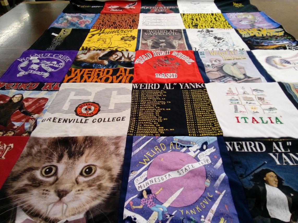 T-shirt quilt from greenville college by Joan from IL