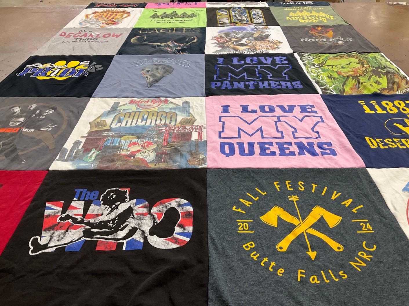 T-shirt quilt featuring panthers by Erin from OR