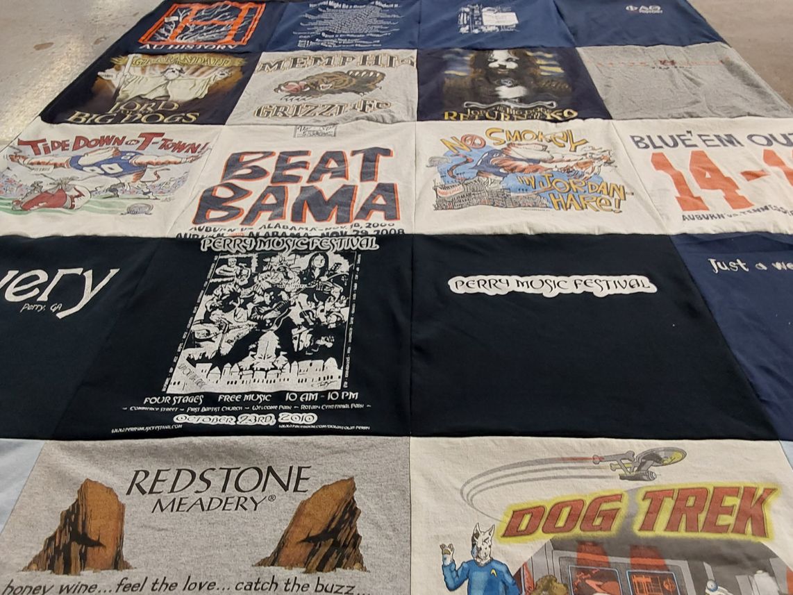 T-shirt quilt featuring auburn tigers by Javan from GA