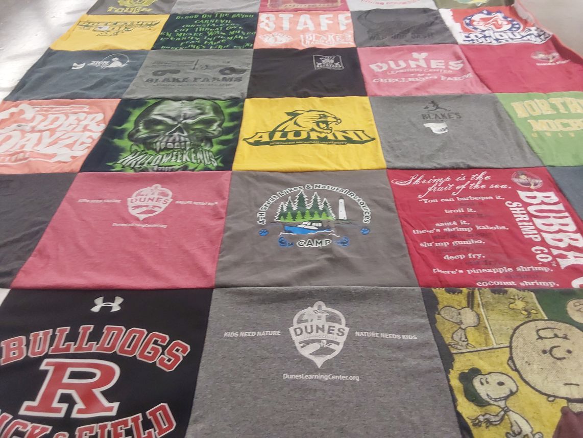 T-shirt quilt featuring bulldogs track and field by Kristen from MI