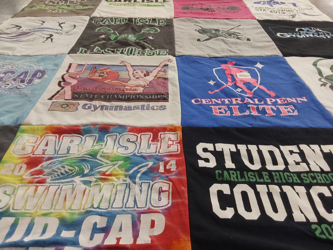 T-shirt quilt from carlisle high school by Tara from PA