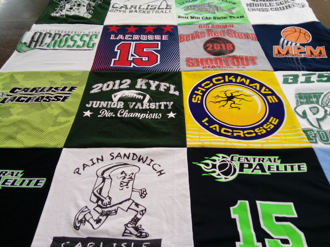 T-shirt quilt featuring shockwave lacrosse, central pa elite by Tara from PA