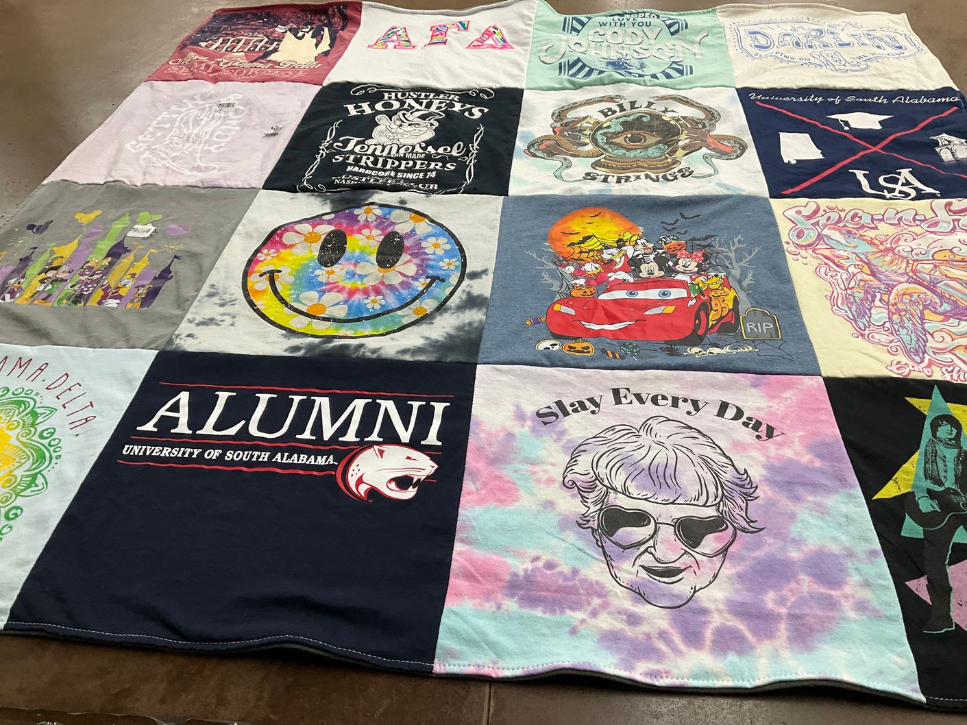 T-shirt quilt from university of south alabama by Kayli from AL