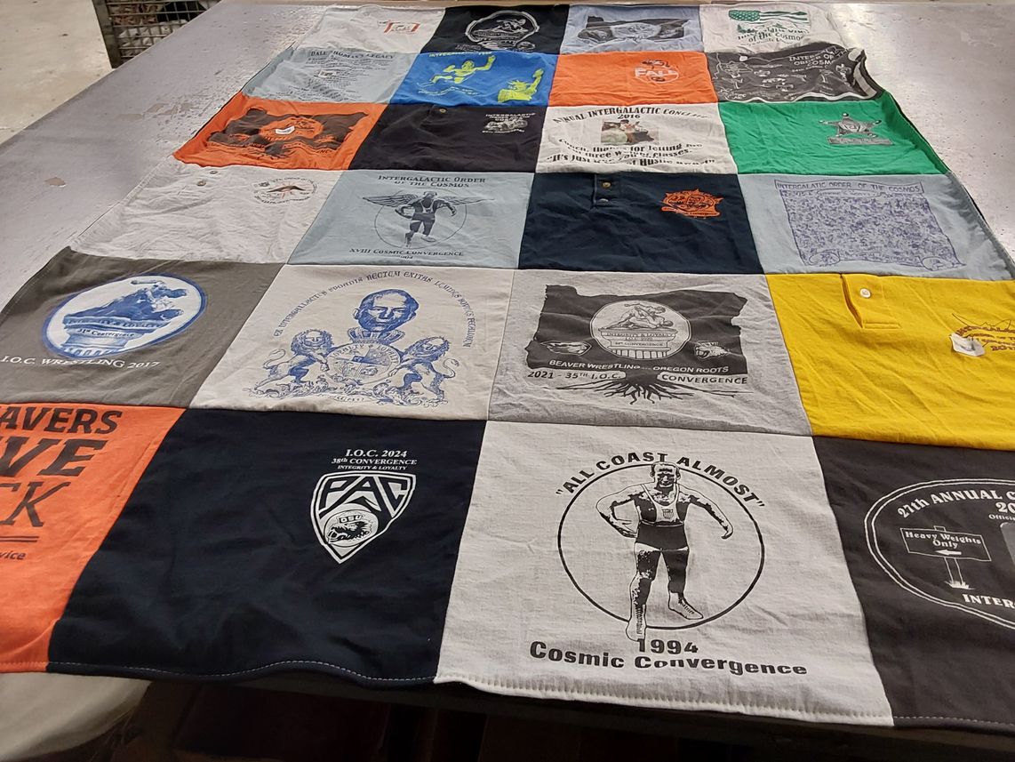 T-shirt quilt from oregon state university by Mary from OR