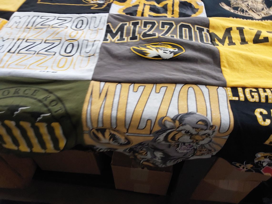 T-shirt quilt from university of missouri by Jennifer from IL