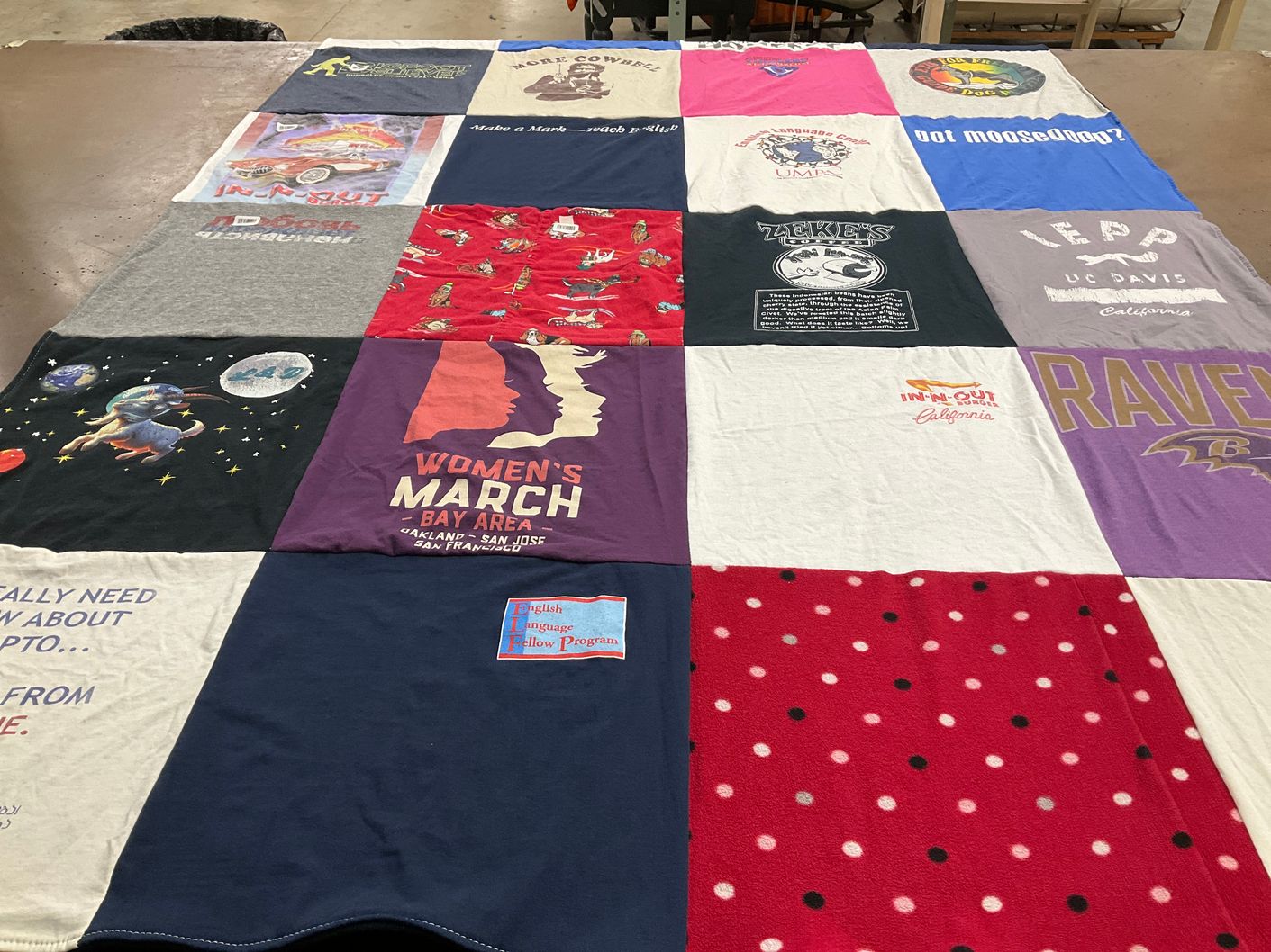 T-shirt quilt featuring baltimore ravens by Sonja from CA