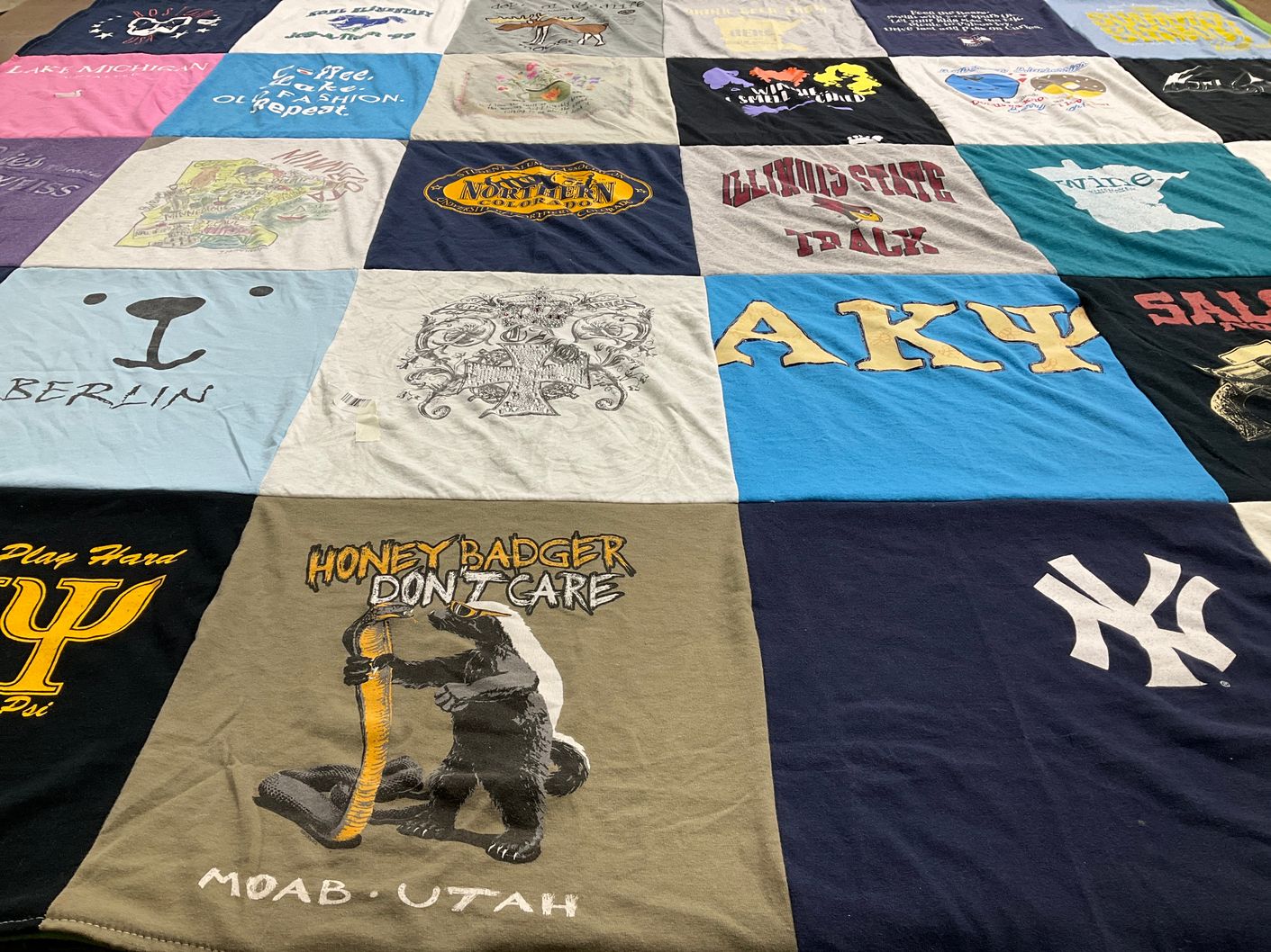 T-shirt quilt from illinois state university by Kristi from CO