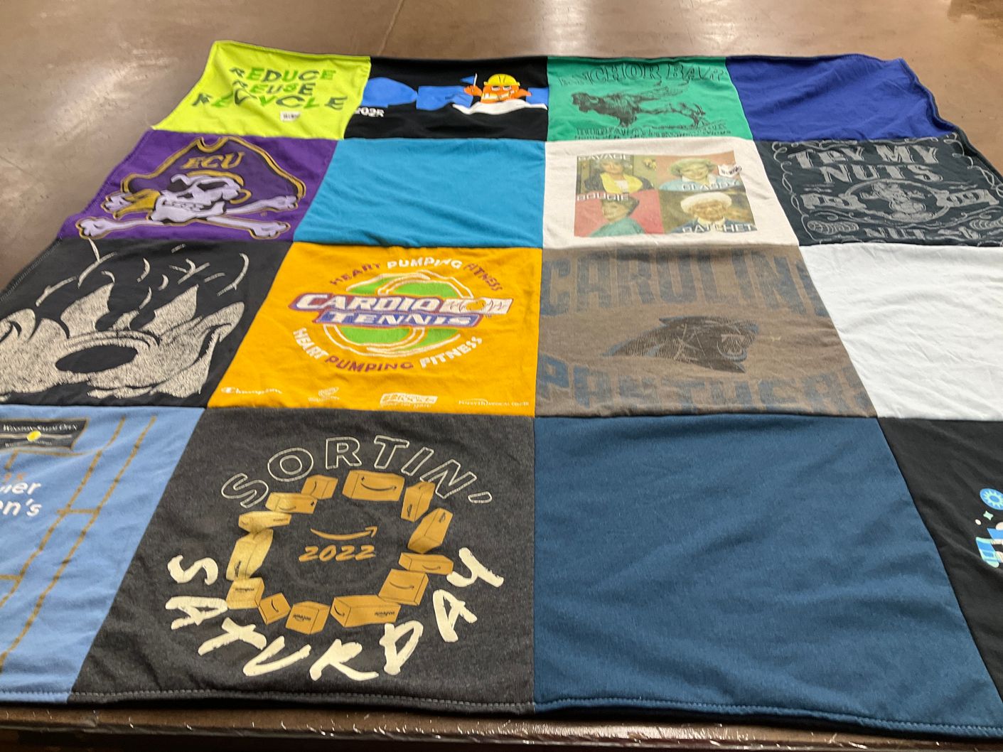 T-shirt quilt featuring carolina panthers by Davis from NC