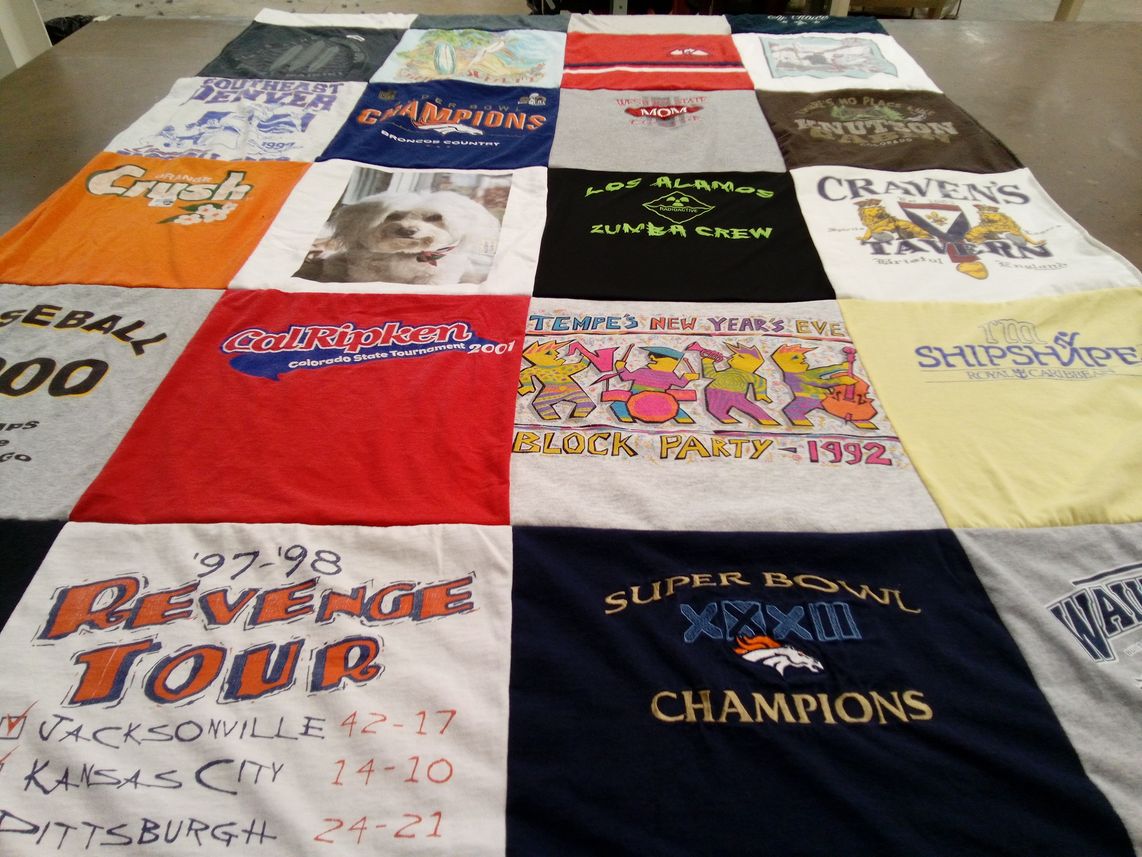 T-shirt quilt featuring denver broncos by Tammie from CO