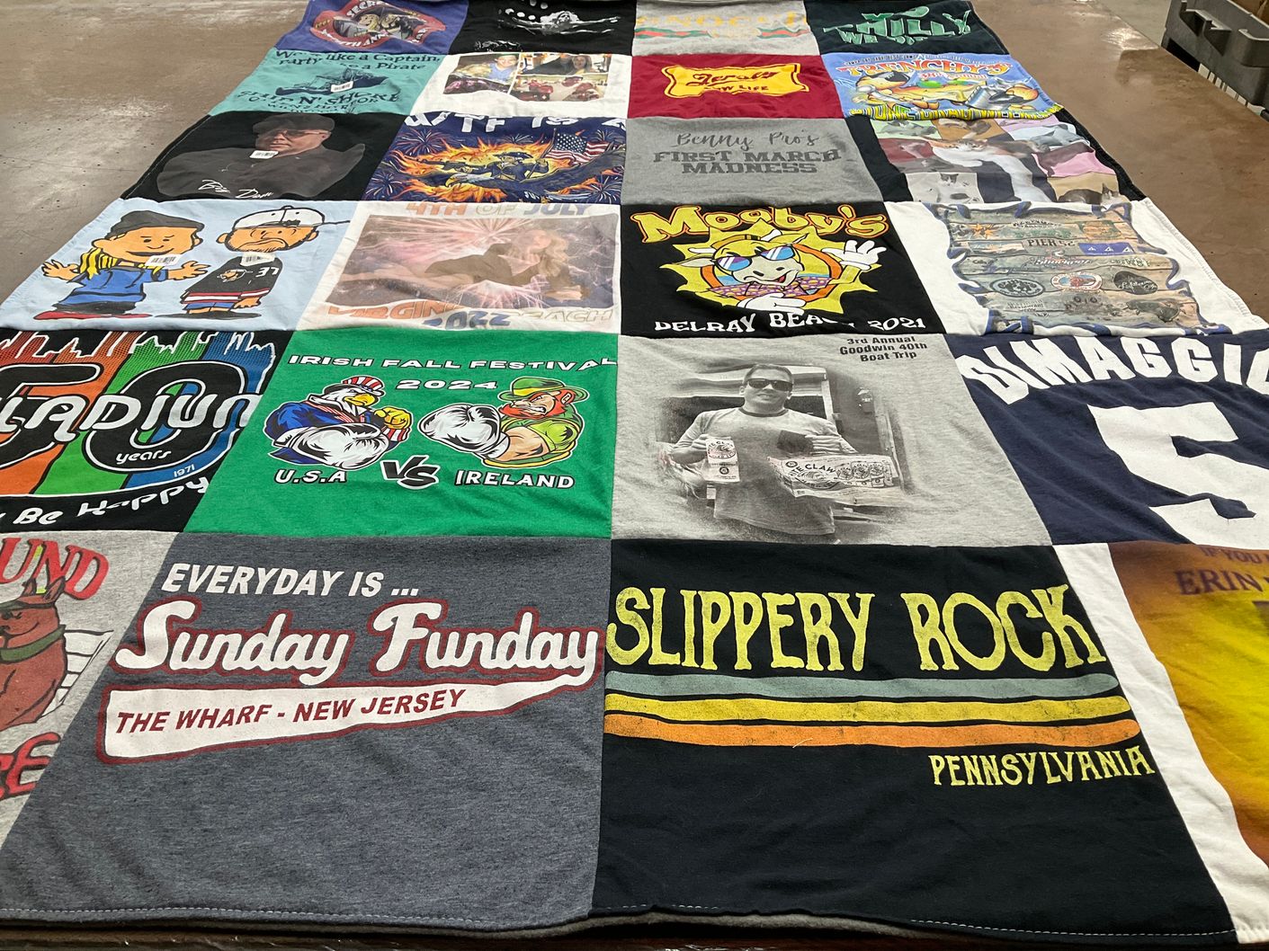 T-shirt quilt from slippery rock university by Michael from NJ