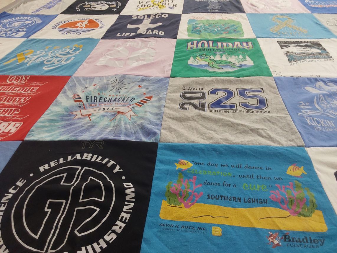 T-shirt quilt from southern lehigh high school by Sharon from PA