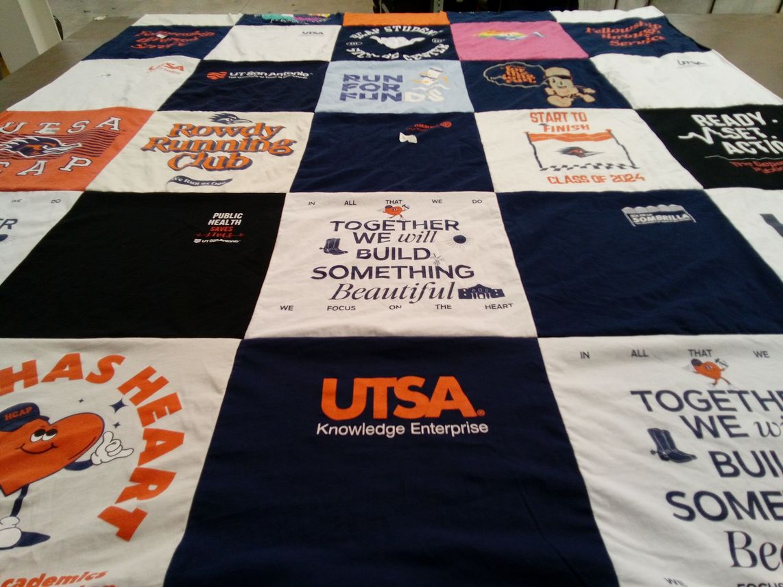 T-shirt quilt from the university of texas at san antonio by JULIA from TX
