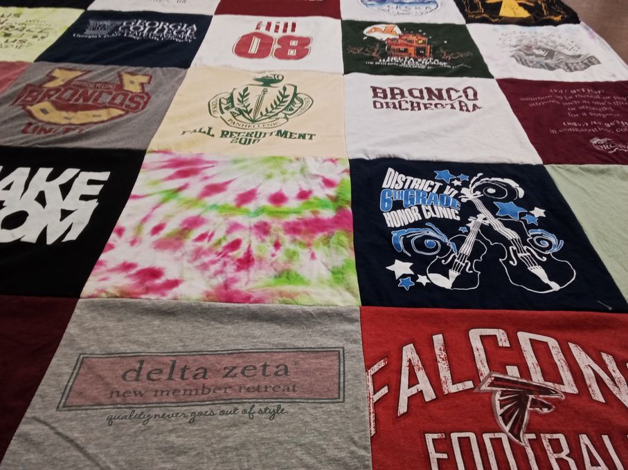 T-shirt quilt featuring falcons football by S from GA