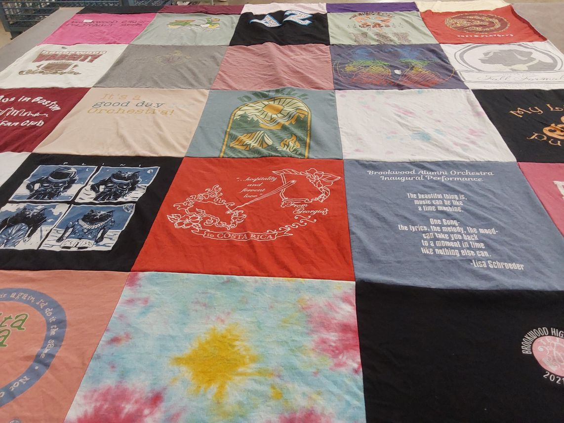 T-shirt quilt from brookwood high school by S from GA