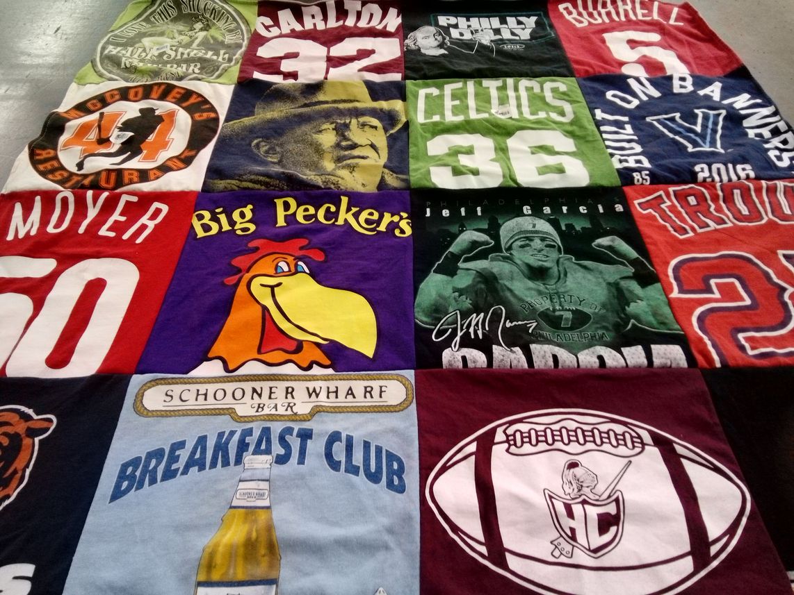 T-shirt quilt featuring celtics by Rosemarie from NJ