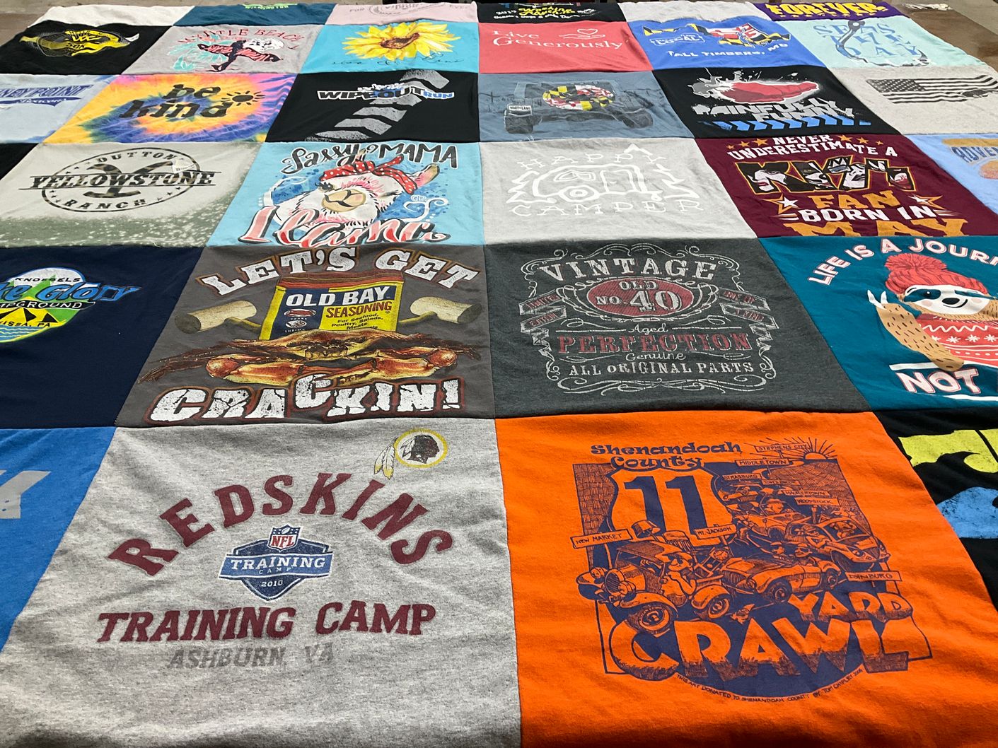 T-shirt quilt featuring washington redskins by Deborah from NC