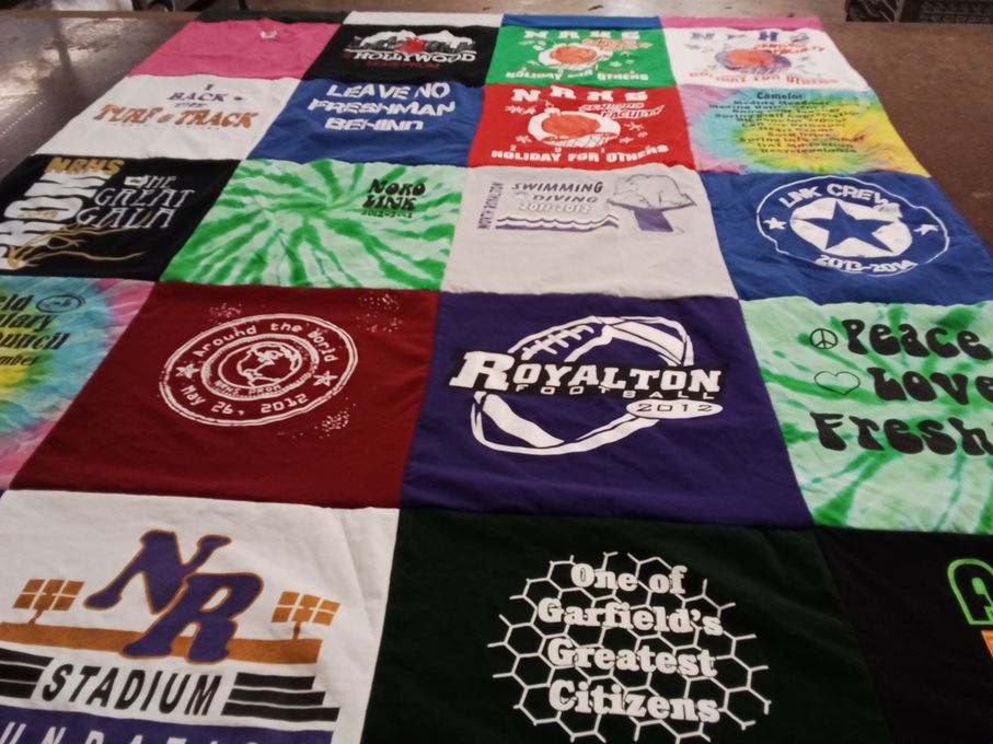 T-shirt quilt featuring royalton high school football by Shannon from OH
