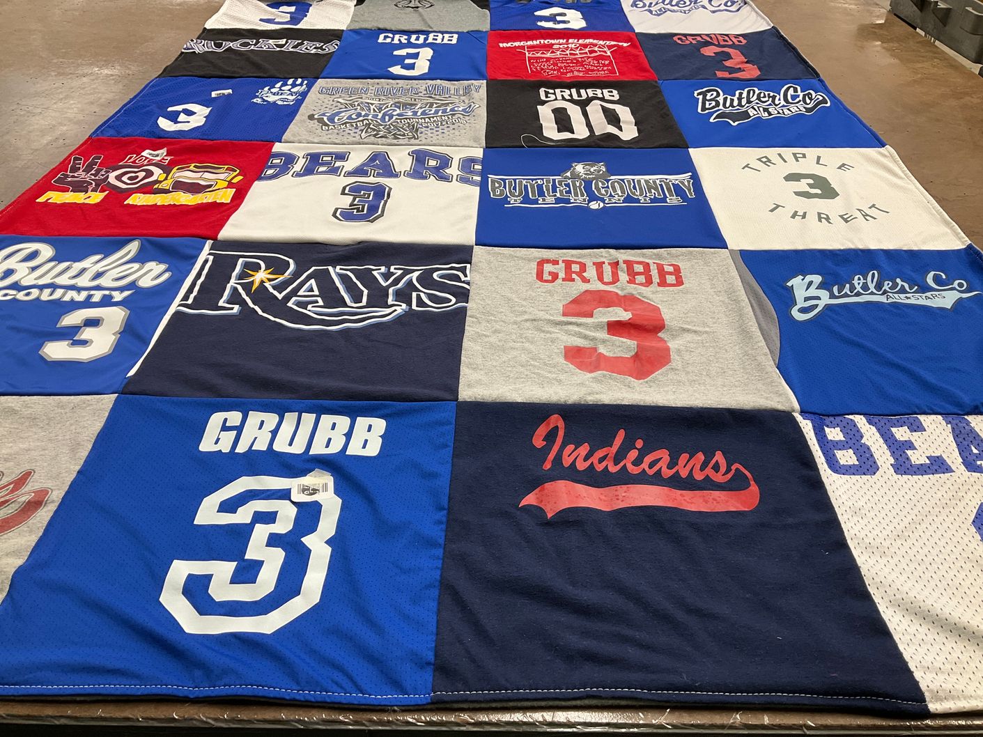 T-shirt quilt from butler county community college by Kim from KY